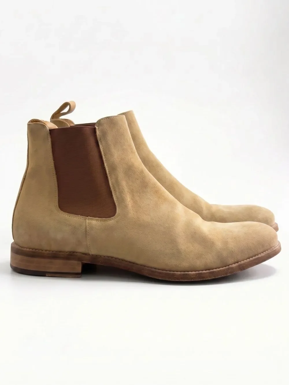 Taft Jude Chelsea Boots Suede Camel Handmade Tan EU 40 Spain